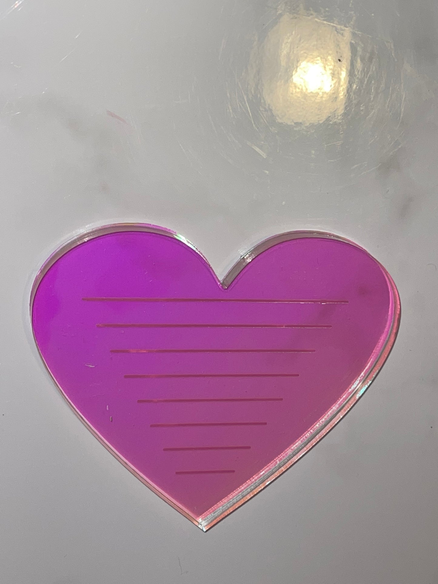 Heart chrome lash tile