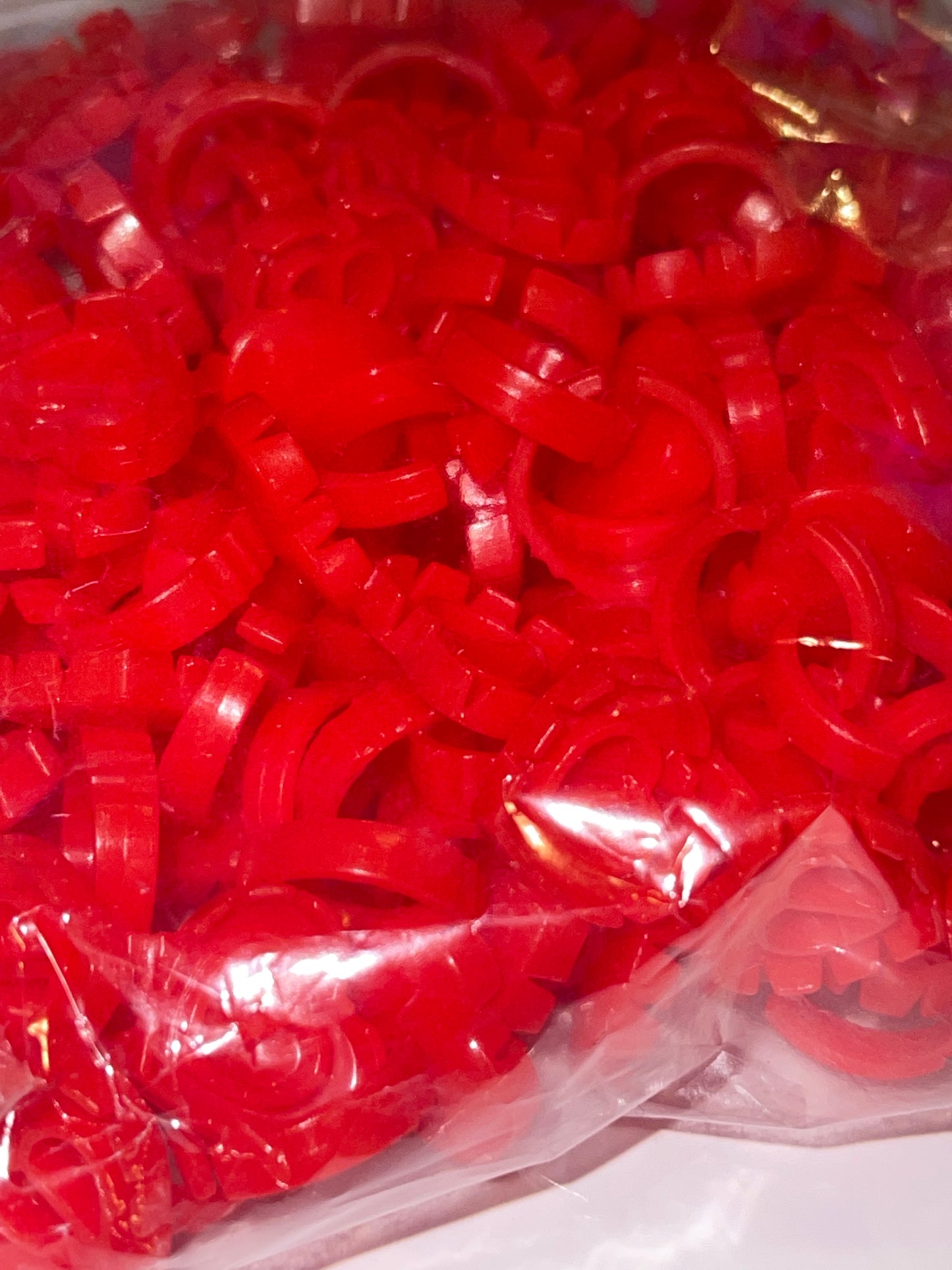 Red heart fanning rings