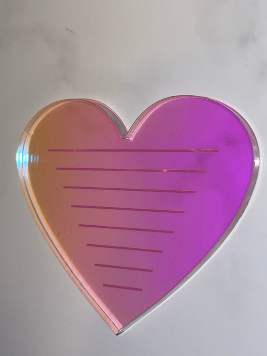 Heart chrome lash tile