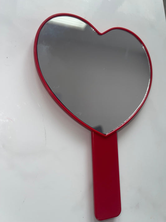 Red heart mirror